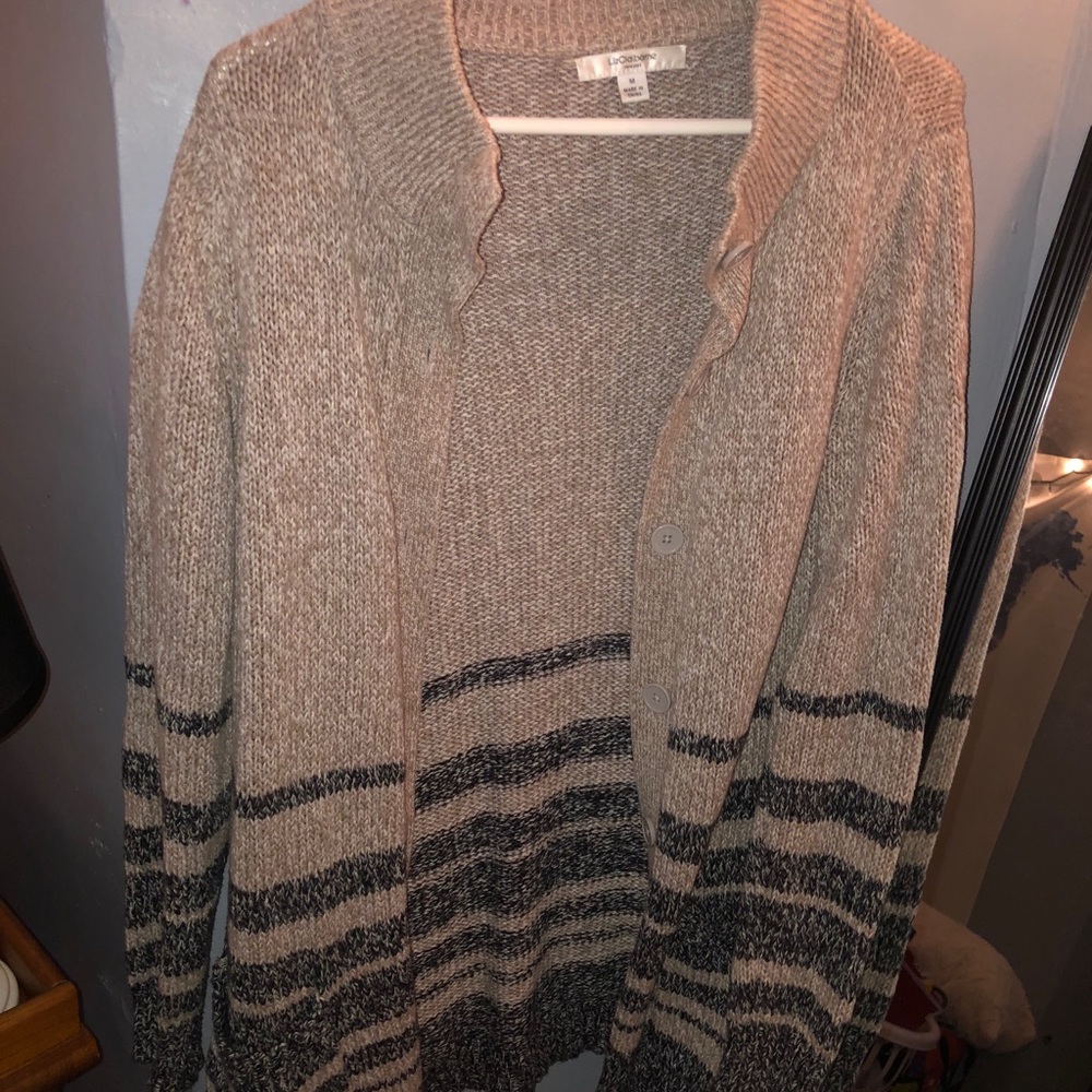 striped cardigan